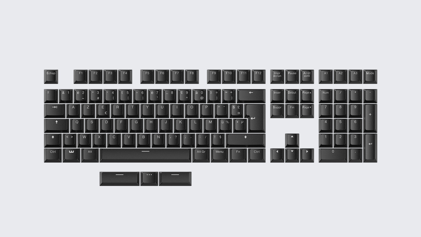 Wooting Double Shot Backlit PBT Keycap Set - Just Black
