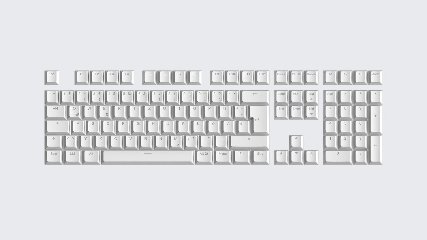 Wooting Double Shot Backlit PBT Keycap Set - Just White