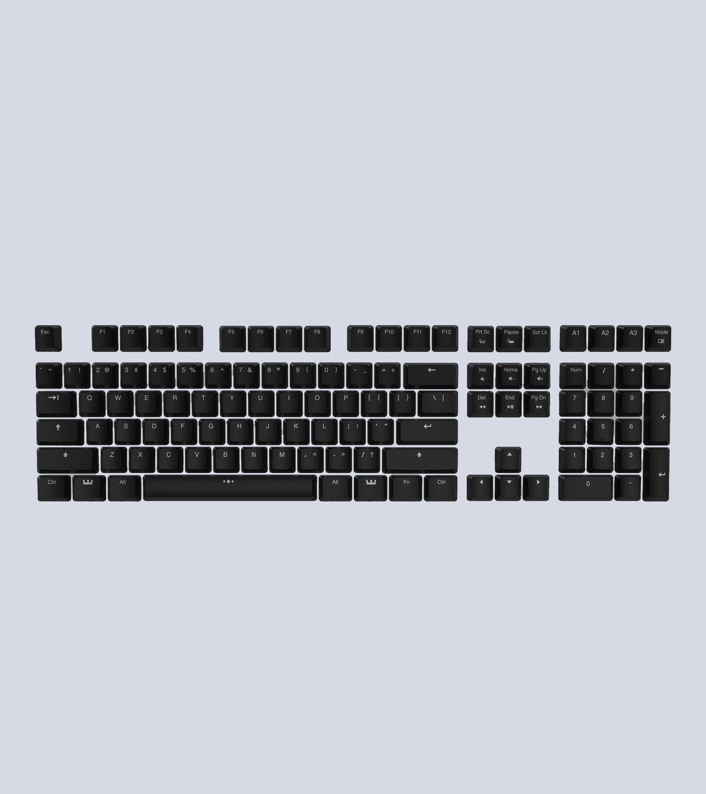 Wooting Etched Backlit ABS keycap Set - Black