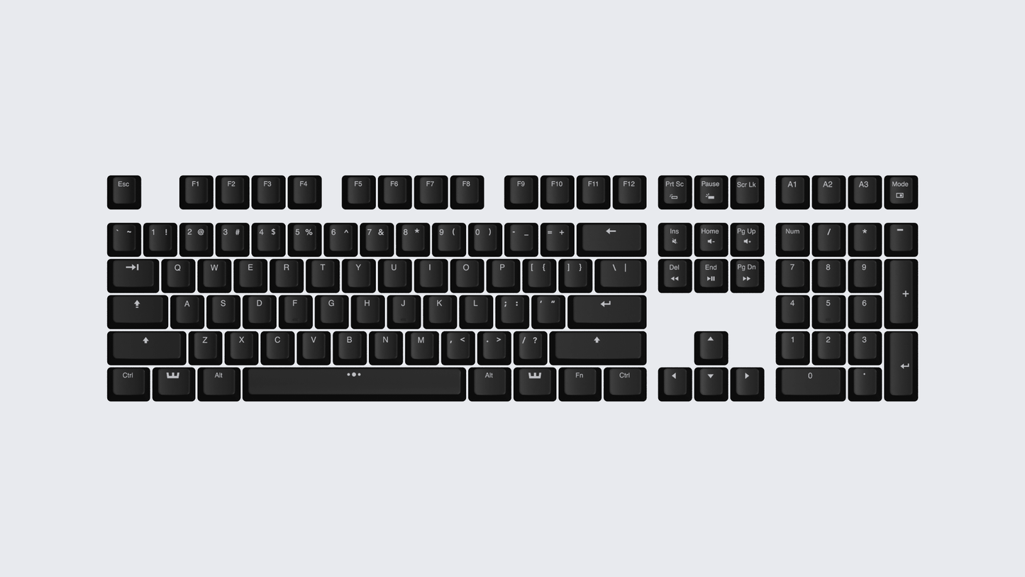 Wooting Etched Backlit ABS keycap Set - Black