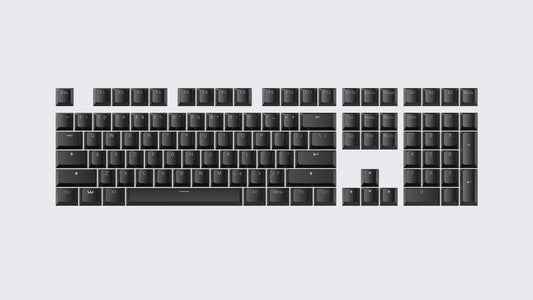 Wooting Double Shot Backlit PBT Keycap Set - Just Black