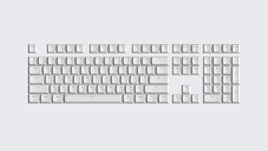 Wooting Double Shot Backlit PBT Keycap Set - Just White